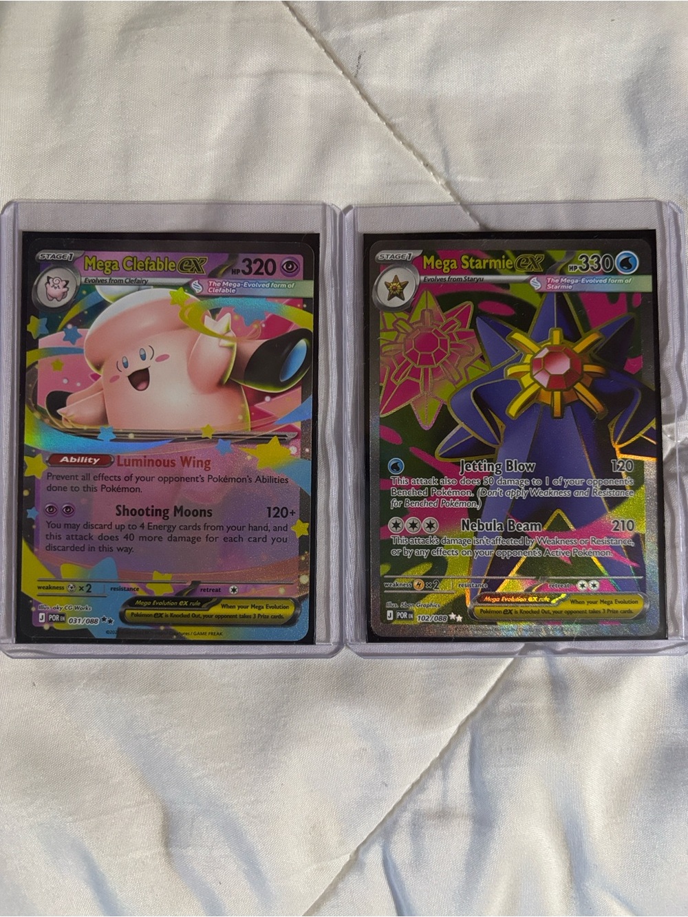 Mega Clefable EX & Mega Starmie Holos